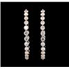 Image 1 : 2.16 ctw Diamond Earrings - 18KT Rose Gold