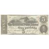 Image 1 : 1863 $5 The Confederate States of America Note T-60 CC