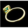 Image 3 : 1.02 ctw Apatite and Diamond Ring - 14KT Yellow Gold