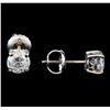 Image 2 : 1.04 ctw Diamond Stud Earrings - 14KT White Gold
