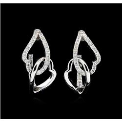 0.73 ctw Diamond Earrings - 14KT White Gold