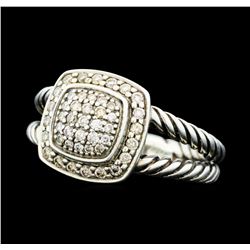 0.29 ctw David Yurman Petite Albion Diamond Ring - Sterling Silver