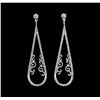 Image 1 : 0.77 ctw Diamond Earrings - 14KT White Gold