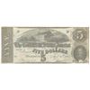 Image 1 : 1863 $5 The Confederate States of America Note T-60 CC