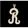 Image 1 : 0.35 ctw Diamond Pendant - 14KT Yellow Gold