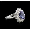 Image 1 : 1.91 ctw Tanzanite and Diamond Ring - 14KT White Gold