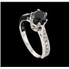 Image 4 : 1.90 ctw Black Diamond Ring - 14KT White Gold