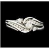 Image 2 : 0.50 ctw Diamond Wedding Set - 14KT White Gold