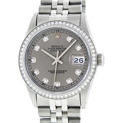 Rolex Stainless Steel 1.00 ctw Diamond DateJust Men's Watch