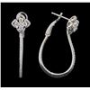 Image 2 : 1.72 ctw Diamond Earrings - 14KT White Gold