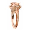 Image 2 : 1.54 ctw Morganite and Diamond Ring - 10KT Rose Gold