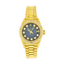 Rolex 18KT Gold Lady President Diamond DateJust Ladies Watch