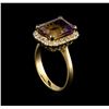 Image 4 : 4.23 ctw Ametrine and Diamond Ring - 14KT Yellow Gold