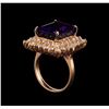 Image 4 : 14KT Rose Gold 10.76 ctw Amethyst and Diamond Ring