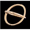 Image 3 : 0.48 ctw Diamond X Ring - 14KT Rose Gold