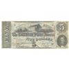 Image 1 : 1863 $5 The Confederate States of America Note T-60 CC