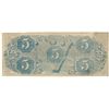 Image 2 : 1863 $5 The Confederate States of America Note T-60 CC