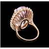 Image 3 : 29.20 ctw Kunzite and Diamond Ring - 14KT Rose Gold