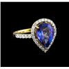 Image 1 : 14KT Yellow Gold 2.80 ctw Tanzanite and Diamond Ring