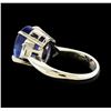 Image 3 : 8.18 ctw Star Sapphire and Diamond Ring - Platinum