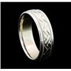 Image 3 : Milgrain and Engraved Ring - 18KT White Gold