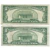 Image 2 : 1953 $5 Silver Certificate Currency Lot of 2