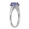 Image 2 : 1.67 ctw Tanzanite and Diamond Ring - 10KT White Gold