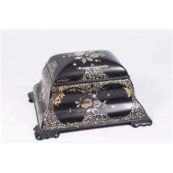 19th Century Mother of Pearl Lacquerware Tea Box