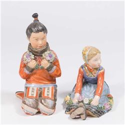 2 Royal Copenhagen Greenland Girls Figures