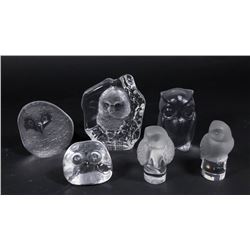 Lot 6 Glass Owls