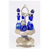 Image 1 : Blue Cut to Clear Glass Cruet Set