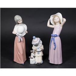 3 Lladro Porcelain Figures