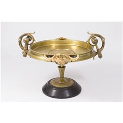 19th Century Bronze Empire Style Figural Compote