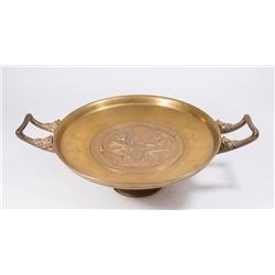 Barbedienne Bronze Figural Tazza with Handles