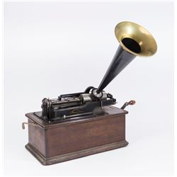 Edison Cylinder Player with Horn & 17 Rolls