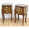 Image 1 : Pair 3-Drawer Bronze-Mounted Inlaid Nightstands