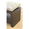 Image 3 : Custom Lacquered Bench with Cow Hide Faux Cheetah