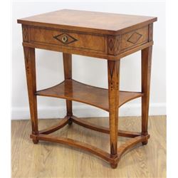 Neoclassic Style Parcel Burlwood Side Table