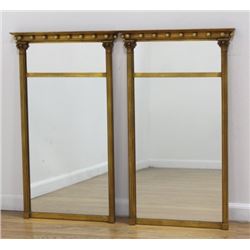 Pair Regency Style Giltwood Mirrors