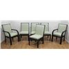 Image 1 : 6-Piece Martin Black Lacquer Rattan Side Chairs