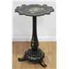 Image 1 : Small Victorian Black Lacquer Painted Side Table