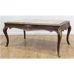 Louis XV Style Marble Top Coffee Table