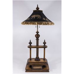 Walnut Stained Bookpress Lamp