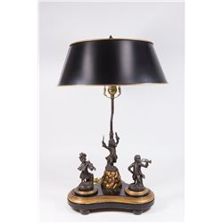 Contemporary Figural Lamp with Monkey Band