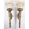 Image 1 : Pair Torch Style Bronze Sconces