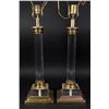 Image 1 : Pair Mid-Century Clear Lucite Column Lamps