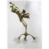 Image 2 : Bronze Figural 3-Light Chandelier