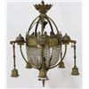Image 1 : :Gilt Bronze 5-Light Chandelier Depicting Putti
