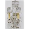Image 2 : Pair Beaded 2-Arm Sconces