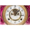 Image 2 : Red Floral Ceramic "Ossipee" Mantel Clock